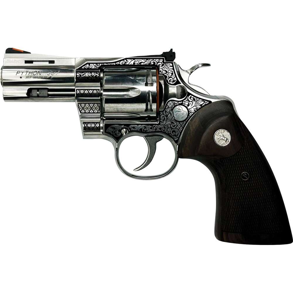 Handguns Colts Manufacturing Ready Series 357Magnum|38Special Colt Python .357 MAG 3in Brl Stainless Filigree Frame and Barrel • Model: Ready Series